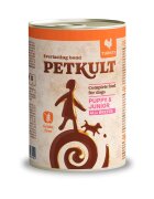 Petkult Grain Free Junior Curcan conservă hrană umedă fără cereale câini junior 400g