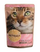 Petkult Pui hrană umedă fără cereale pisici Pui plic hrană umedă fără cereale pisici 100g
