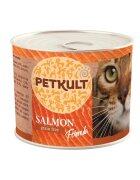 Petkult Somon conservă hrană umedă fără cereale pisici 185g