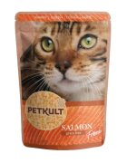 Petkult Somon hrană umedă fără cereale pisici Somon plic hrană umedă fără cereale pisici 100g