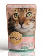 Petkult Sterilised Iepure hrană umedă fără cereale pisici Sterilised Iepure plic hrană umedă fără cereale pisici 100g