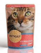Petkult Sterilised Ton hrană umedă fără cereale pisici Sterilised Ton plic hrană umedă fără cereale pisici 100g