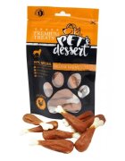 PET'S DESSERT Drumsticks XS-XL Pui punguță recompense fără cereale câini 80g