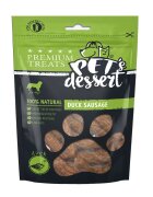 PET'S DESSERT Sausage XS-XL Rață punguță recompense fără cereale câini 80g