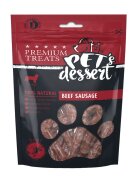 PET'S DESSERT Sausage XS-XL Vită punguță recompense fără cereale câini 80g