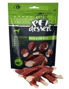 PET'S DESSERT Soft Slice XS-XL Rață și Cod punguță recompense fără cereale câini 80g
