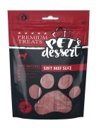PET'S DESSERT Soft Slice XS-XL Vită punguță recompense fără cereale câini 80g