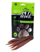PET'S DESSERT Soft Strip XS-XL Rață punguță recompense fără cereale câini 80g