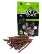 PET'S DESSERT Stick XS-XL Rață punguță recompense fără cereale câini 80g