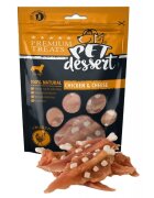 PET'S DESSERT XS-XL Pui și Brânză punguță recompense fără cereale câini 80g