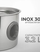 PETSON AquaPet Steel fântână câini 1 bol rotund sistem filtrare inox AquaPet Steel fântână câini și pisici 1 bol rotund sistem filtrare inox argintiu 3.2l