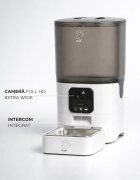 PETSON PetFeeder hrănitor automat câini 1 bol pătrat aplicație mobilă senzor programabil ABS PetFeeder hrănitor automat câini și pisici 1 bol pătrat aplicație mobilă senzor programabil ABS alb 6l