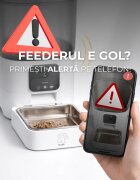 PETSON PetFeeder hrănitor automat câini 1 bol pătrat aplicație mobilă senzor programabil ABS PetFeeder hrănitor automat câini și pisici 1 bol pătrat aplicație mobilă senzor programabil ABS alb 6l