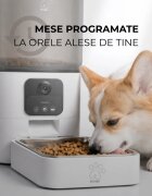 PETSON PetFeeder hrănitor automat câini 1 bol pătrat aplicație mobilă senzor programabil ABS PetFeeder hrănitor automat câini și pisici 1 bol pătrat aplicație mobilă senzor programabil ABS alb 6l