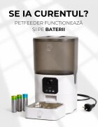 PETSON PetFeeder hrănitor automat câini 1 bol pătrat aplicație mobilă senzor programabil ABS PetFeeder hrănitor automat câini și pisici 1 bol pătrat aplicație mobilă senzor programabil ABS alb 6l