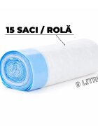 PETSON Set saci deșeuri litieră inteligentă pungi litieră pisici 65x40 cm 2buc