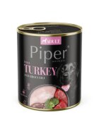 Piper Animals XS-XL Curcan și Broccoli conservă hrană umedă fără cereale câini (în aspic) 800g