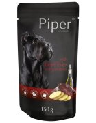 Piper Animals XS-XL Ficat de Vită și Cartofi plic hrană umedă fără cereale câini (în aspic) 150g