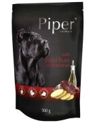 Piper Animals XS-XL Ficat de Vită și Cartofi plic hrană umedă fără cereale câini (în aspic) 500g