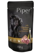 Piper Animals XS-XL Inimi de Pui și orez brun plic hrană umedă câini (în aspic) 150g