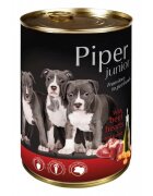 Piper Junior XS-XL Inimă de Vită și Morcov conservă hrană umedă fără cereale câini junior (în aspic) 400g