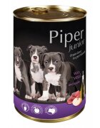 Piper Junior XS-XL Vițel și Măr conservă hrană umedă fără cereale câini junior (în aspic) 400g
