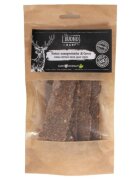 PIU BUONO Single Protein Meat Strips XS-XL Căprioară punguță recompense monoproteice BARF câini 70g
