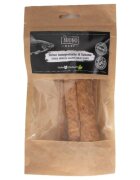 PIU BUONO Single Protein Meat Strips XS-XL Somon punguță recompense monoproteice BARF câini 70g