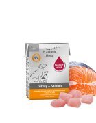 Platinum Menu Adult XS-XL Curcan și Somon tetra pack hrană umedă fără cereale câini (în suc propriu) 185g