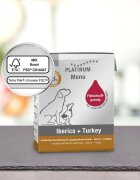 Platinum XS-XL Iberico și Curcan tetra pack hrană umedă fără cereale câini (în suc propriu) 185g