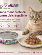 PREFERA MPD Insecte dietă veterinară conservă hrană umedă monoproteică fără cereale pisici (în suc propriu) 85g