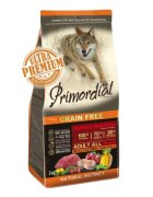 Primordial Holistic XS-XL Bizon și Macrou hrană uscată fără cereale câini 2kg