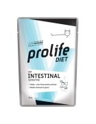 Prolife Diet Intestinal Sensitive Porc dietă veterinară plic hrană umedă monoproteică pisici sistem digestiv (în aspic) bax 85g x 12buc