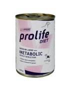 Prolife Diet Metabolic Weight Reduction M-XL Pui și Miel dietă veterinară conservă hrană umedă câini obezitate (în aspic) 400g