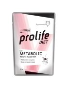 Prolife Diet Metabolic Weight Reduction Pui dietă veterinară plic hrană umedă pisici obezitate & diabet (în aspic) bax 85g x 12buc