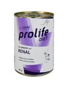 Prolife Diet Renal XS-XL Pui și Vită dietă veterinară conservă hrană umedă câini sistem renal (în aspic) 400g