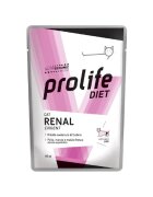 Prolife Renal Exigent Pui Vită și Porc dietă veterinară plic hrană umedă pisici sistem renal apetit capricios (în aspic) bax 85g x 12buc