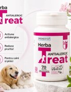 Promedivet Herba-Treat Antialergic supliment sistem imunitar & alergii câini comprimate Herba-Treat Antialergic XS-XL supliment sistem imunitar & alergii câini și pisici flacon 70 comprimate