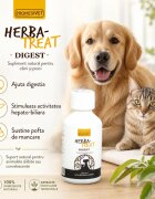 Promedivet Herba-Treat Digest Hepatoprotector supliment sistem digestiv câini suspensie orală Herba-Treat Digest Hepatoprotector XS-XL supliment sistem digestiv câini și pisici flacon 200ml suspensie orală