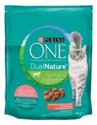 Purina ONE DualNature Somon hrană uscată pisici sterilizate 750g