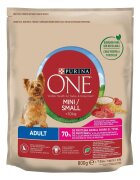 Purina ONE Mini Adult Vită cu Orez hrană uscată câini 800g