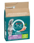 Purina ONE Sensitive Curcan și Orez hrană uscată pisici sistem digestiv 2.8kg