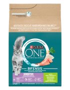 Purina ONE Sensitive Curcan și Orez hrană uscată pisici sistem digestiv 2.8kg