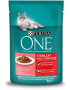 Purina ONE Sterilcat Somon cu Morcov plic hrană umedă pisici sterilizate (în sos) 85g
