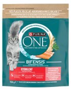 Purina ONE Sterilcat Somon și Grâu hrană uscată pisici sterilizate 750g