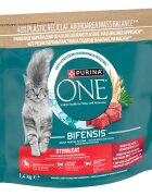 Purina ONE Sterilcat Vită și Grâu hrană uscată pisici sterilizate 1.4kg