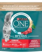 Purina ONE Sterilcat Vită și Grâu hrană uscată pisici sterilizate 1.4kg