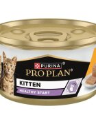 Purina Pro Plan Healthy Start Kitten Pui conservă hrană umedă pisici junior (pate) bax 85g x 24buc