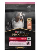 Purina Pro Plan Sensitive Skin Adult M Somon hrană uscată câini piele și blană 3kg