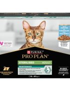 Purina Pro Plan Sterilised Maintenance Pește alb plic hrană umedă pisici sterilizate (în sos) bax 85g x 10buc